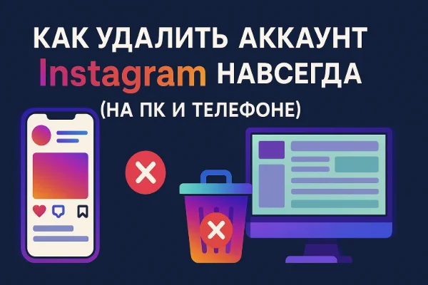 Удаление аккаунта Instagram